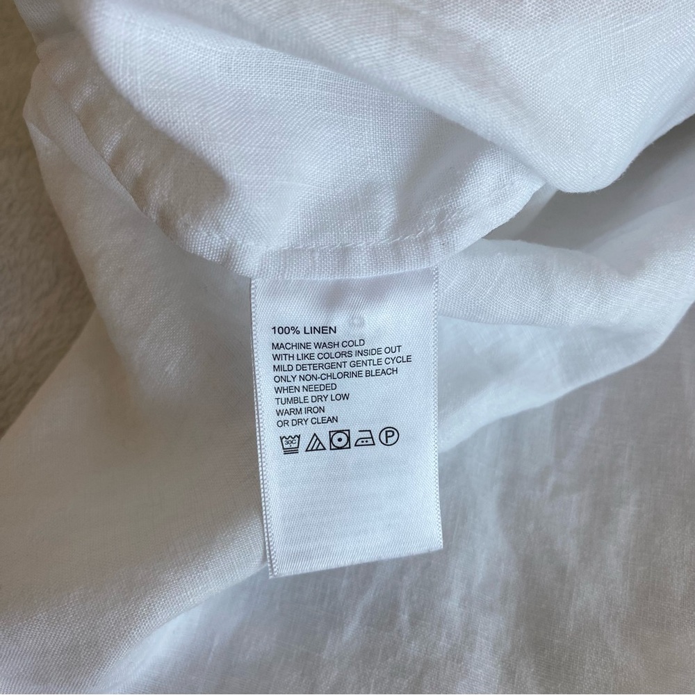 Tommy Bahama Linen Blouse in White | Sz S - Picture 7 of 10